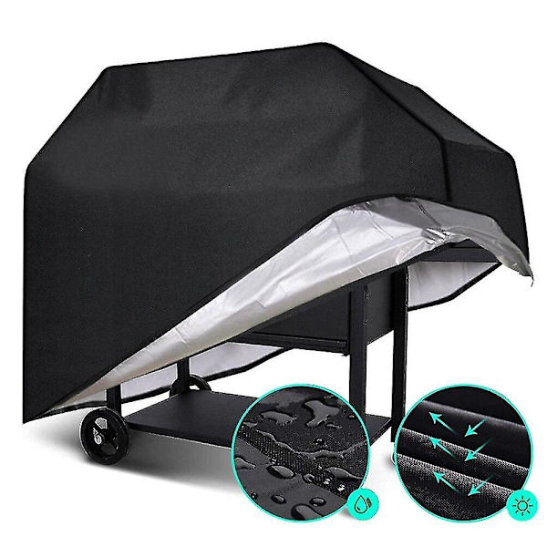 210d Bbq Cover Outdoor Pölynpitävä Vedenpitävä Weber Heavy Duty Grill Sadesuoja (80*66*100cm)