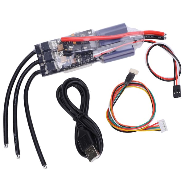 FSESC4 12 50A Hög Ström Mini Enkeldrift V4 Elektronisk Hastighetsregulator Anodiserad Aluminium