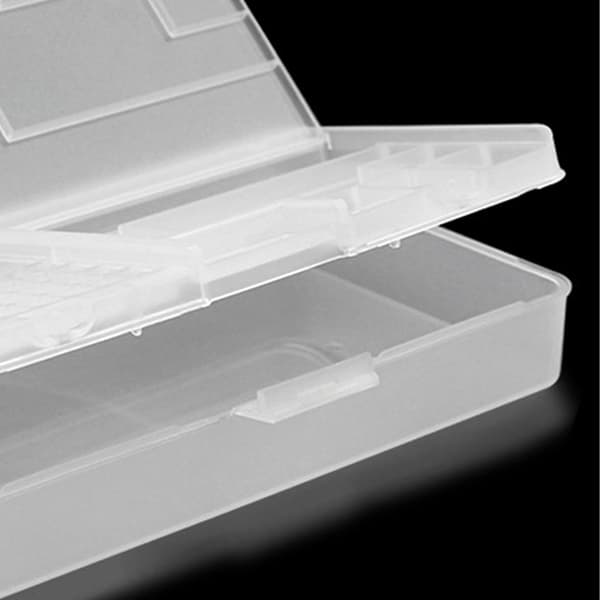 Skru Organizer Hvid Transparent Rektangulær Stærk PP Lås Design Hardware Organizer til Reparation Værktøj Komponent Transparent Kasse