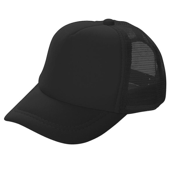 Miesten Naisten Snapback Baseball Cap Hengittävä Hip Hop Säädettävä Trucker Hattu Black