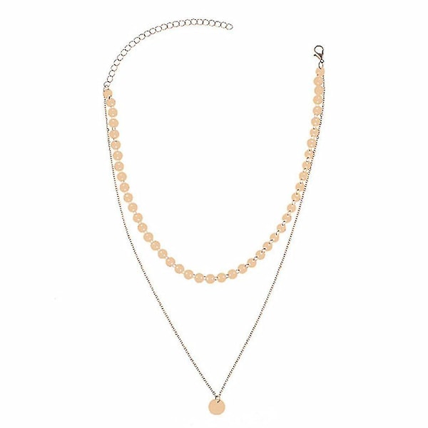 2019 Enkelt Guldmynt Lyxigt Mode Layered Choker Halsband För Kvinnor Multi Layer Chocker Halsband