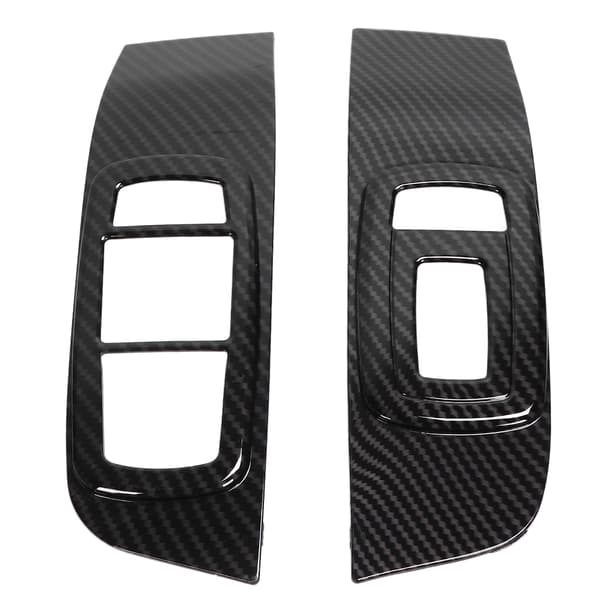 2 stk. Carbonfiber-look Vinduekontaktpanel Bezel Biltilpasninger Udskiftning til Dodge Challenger 2015-2021