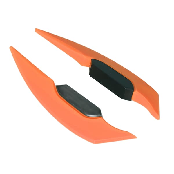 Universal Motorcykel Sidovinge Aerodynamisk Spoiler Orange 1 Par