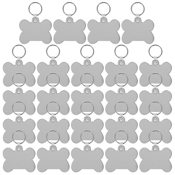 24st dubbelsidigt printed värmeöverföringsnyckelhållare Mdf DIY Blank nyckelring