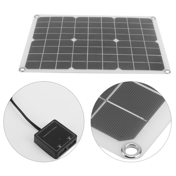20W 30W Fleksibelt Solcellepanel for Billading av Batteri, USB DC5521 Dobbel Utgang
