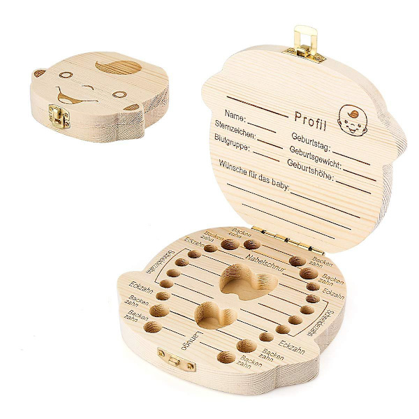 Mjölktandslåda, Baby Trä Barn Mjölktandslåda Pojkar Mjölktandslåda Flickor Souvenirlåda Julklapp