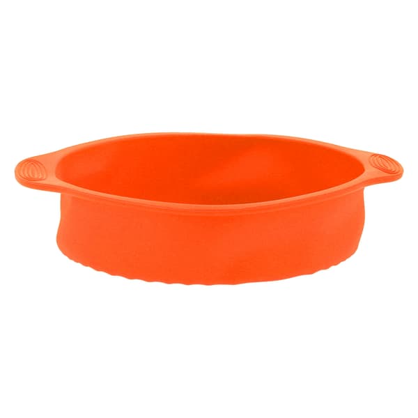 9 Runde Silikone Kageforme Non-Stick Brødbageform til Hjemmekøkken Bageri Orange