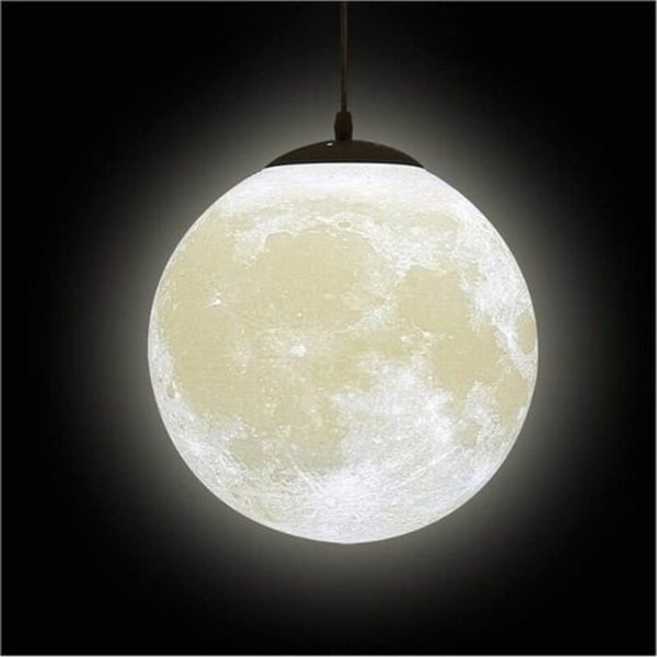 3D Moon Chandelier-Moon Ceiling Chandelier Moon Ceiling Light Planet Pendellampa Moon Restaurang Bar Hem Chil