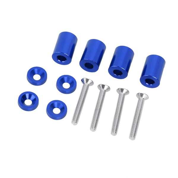 Bil Aluminium Legering Motorpanser Ventilasjon Spacer Riser Passer for 6mm Motor (Blå)