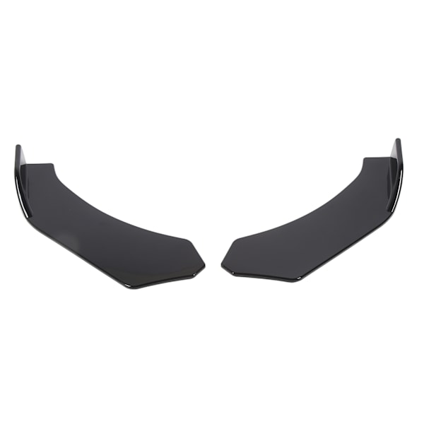 Universal Front Bumper Lip Gloss Svart 57cm Vänster Höger Splitters Winglets