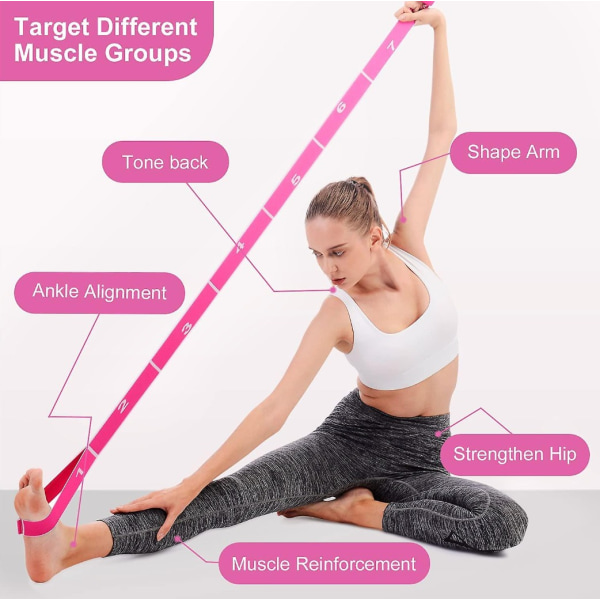 Digital Yoga Stretch Band (vaaleanpunainen)