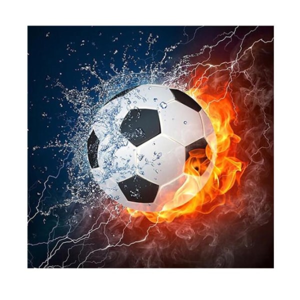 5D DIY Ice Fire Football Diamond painting (40*40cm)