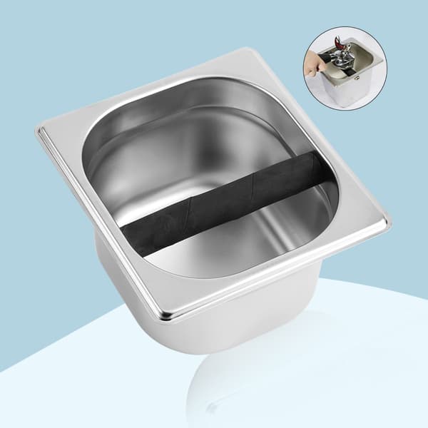 Professionell Kaffemaskin Knock Box i Rostfritt Stål - Tillbehör