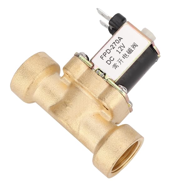 Messing Normalt Åben Magnetventil 12V DC 1/2 Tomme Indvendigt Gevind