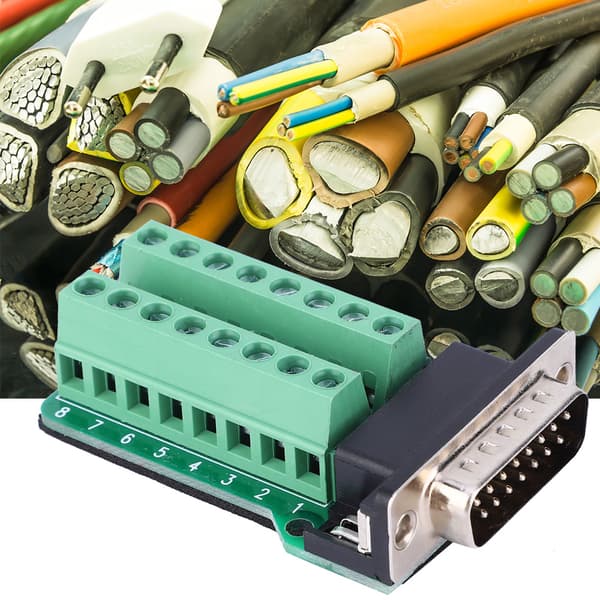 DB15 Hane till Hona IDC Header Crimp DIP-kontakt 2 Rader 15 Stift