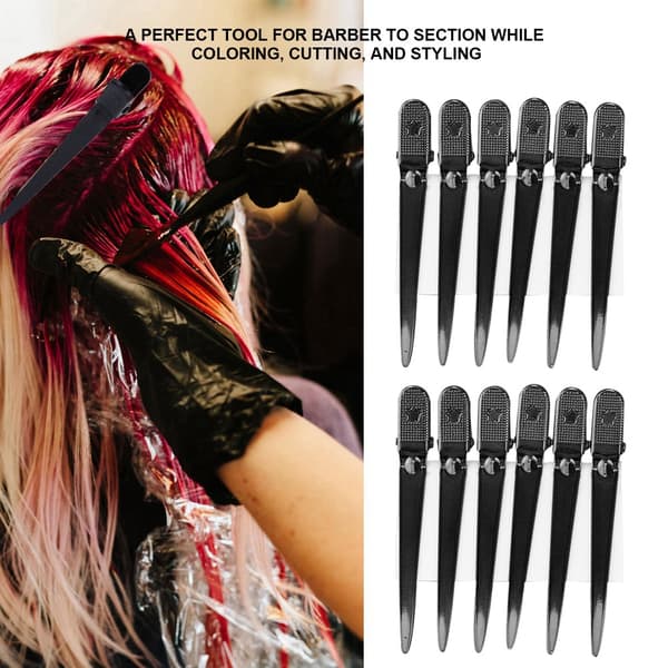 12 stk. Hårstyling Clips Salon Sektionering Hårnåle Sort