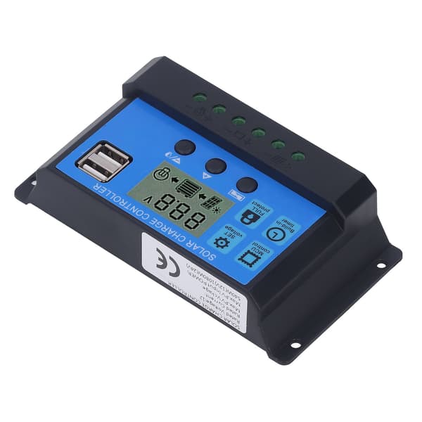 Solar Charge Controller Dobbelt USB 5V Output PWM Laderegulator 12V 24V 40A