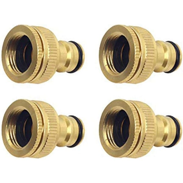 Osa messinkiä puutarhahanan liittimet, 1/2&quot; ja 3/4&quot; 2 in 1 naaras jaettu sovitin