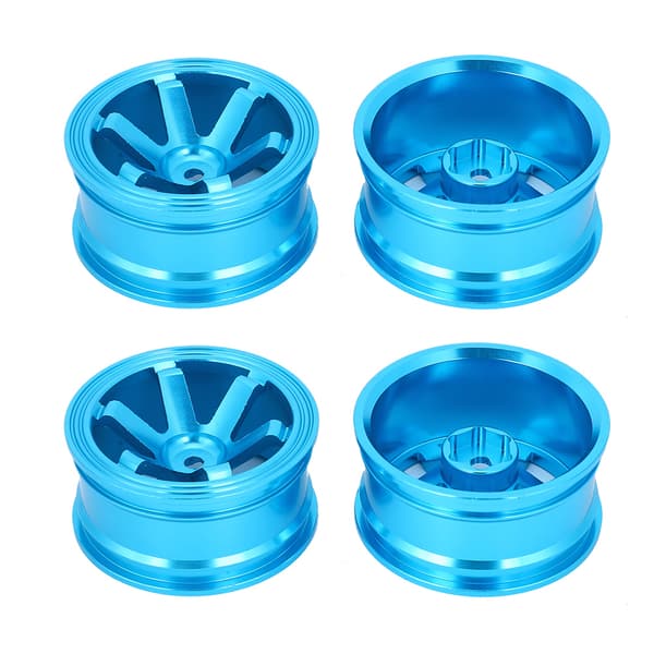 Alufælge Nav Ringe Reservedele Tilbehør Passer til 1/10 RC Flat Running Drift Car 6-Eget Blå