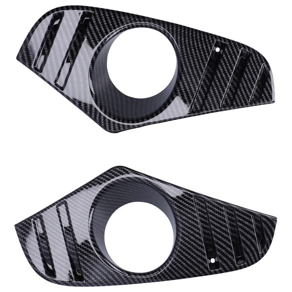 2 st Front Dimljus Lamp Skydd Dekorativa Trim Kolfiber Stil Passar för RAV4 2019‑2021