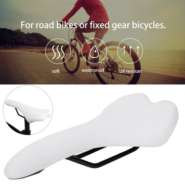 Mountain Road Bike Komfort Stötsäker Sadelkudde Vit
