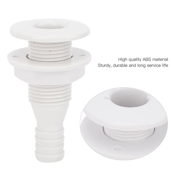ABS Plast Slitesterk Lett Båtkropp Bunn Yacht Bilge Drain Vent Tilbehør 5/8 Tommer