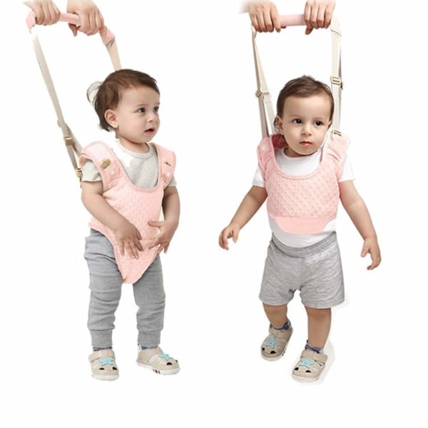 Baby Walker Gåhjälp för stående Baby Walker Lärhjälp Walker Säkerhetskoppel, 4 i 1 Funktionellt Baby Walker-bälte för barn 6-36 månader, A-rosa,