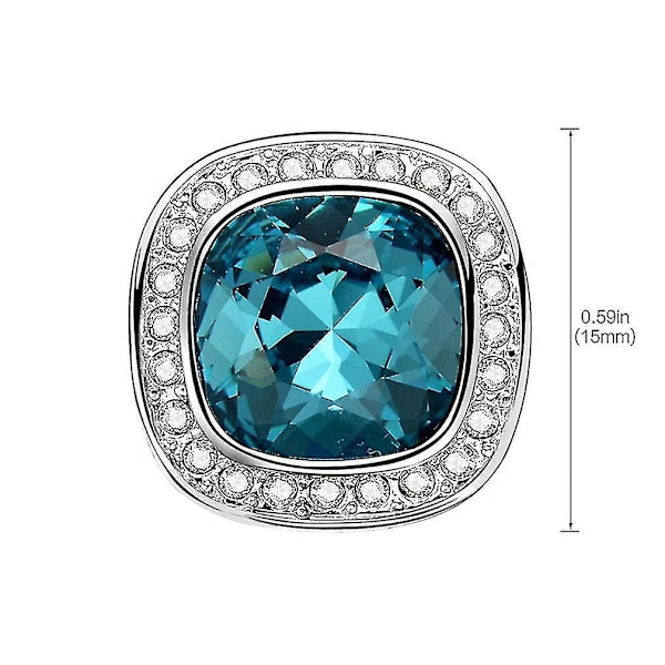korvakorut Pyöreä Vihreä Diamond Crystal Ear Clips häihin