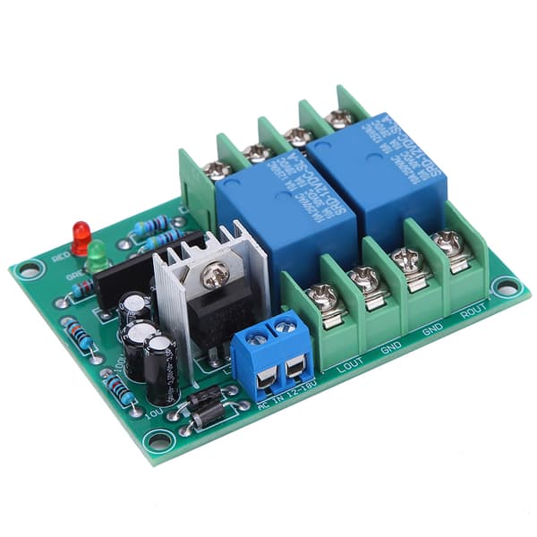 Dual Channel Power On Mute Delay Circuit Board Højttalerbeskyttelse 10A AC 12V til 18V