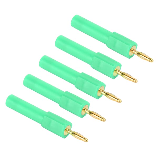 Grøn 2mm til 4mm banan stik konverter - 5-pak