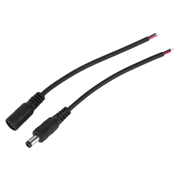 5P 5.5x2.1mm DC Virtaliitin Pistoke Kaapeli Musta