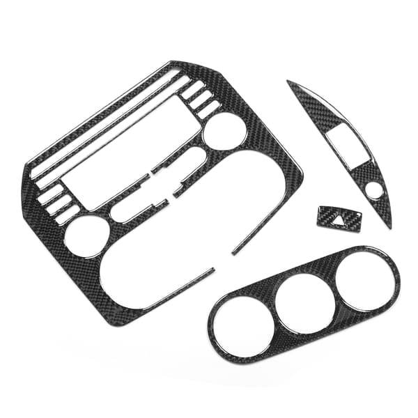 4 stk. Kulfiber Central Kontrolpanel Ramme Instrumentbræt Dekorationssæt Passer til Mazda MX‑5 / Roadster NCA