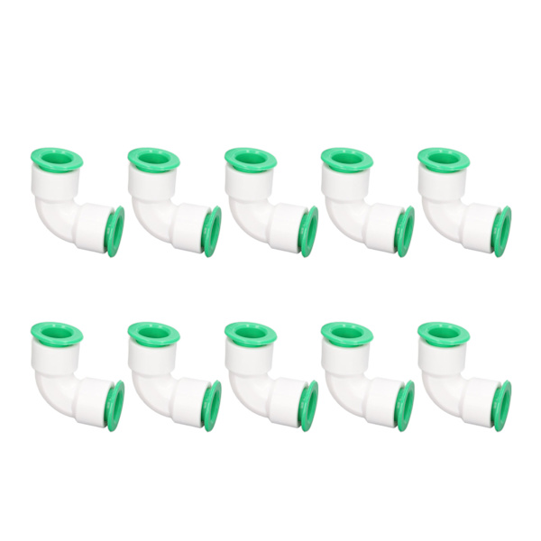 10 PPR Rörböjar Snabbkopplingsset för Pool 20mm 0.79in