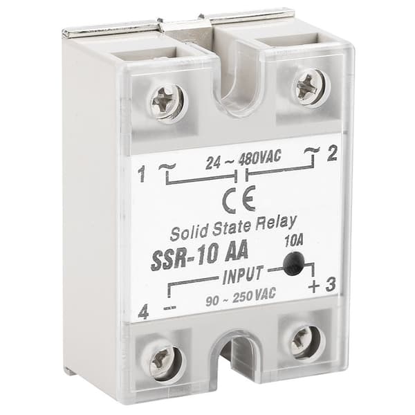 SSR 10A Solid State Relæ Modul AC Input 90-250V AC Output 24-480V AC
