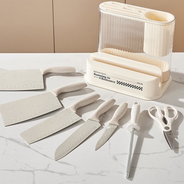 Skärhållare Vacker form Transparent Synlig design Utrymmesbesparande Plast Kök Skärbräda Organizer med ätpinnehållare Daglig användning