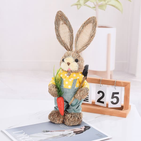Påskhare Dekoration 35cm Rustik Kaninfigur Skum Heminredning