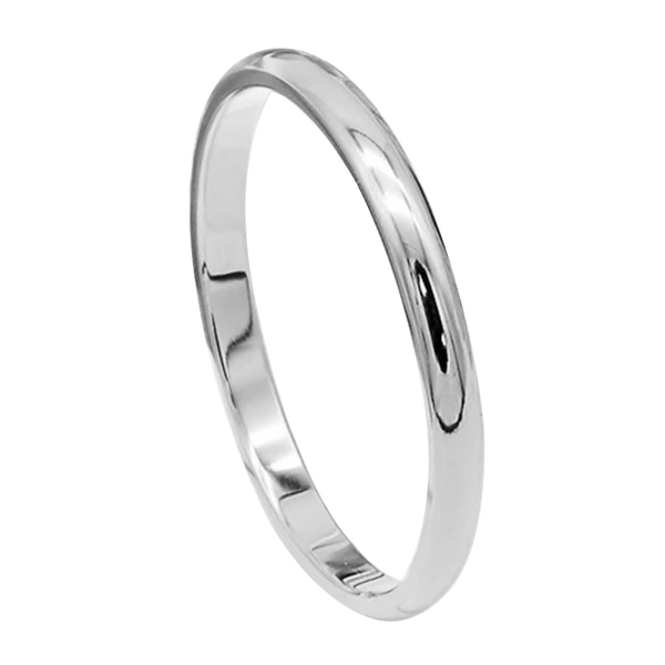 Parring Mångsidig delikat titanstål Geometrisk fingerring för bankettfest Jubileumsförlovning Silver US4