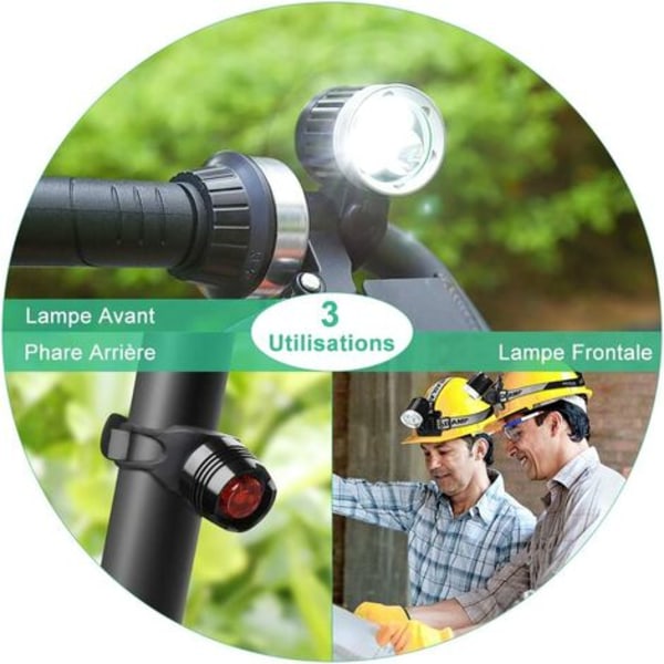 Tehokas LED MTB ajovalo pyörän valo MTB valot ladattava LED polkupyörän ajovalo vedenpitävä 4000 LM 3 T6 CREE XM-L 4 Lig