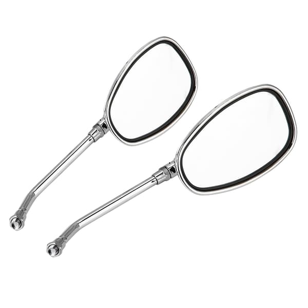 2 sæt sorte motorcykelstyr R Bar retro sidespejl 10 mm