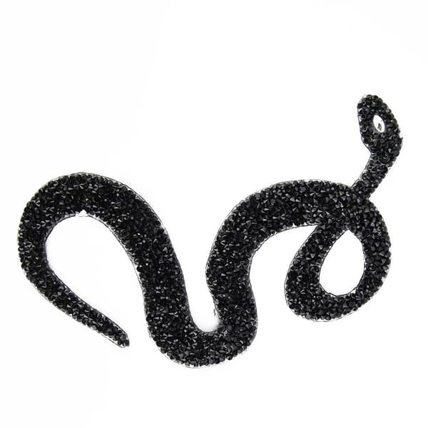 Sort Rhinestone Snake Mesh Bånd til DIY Tøjtilbehør
