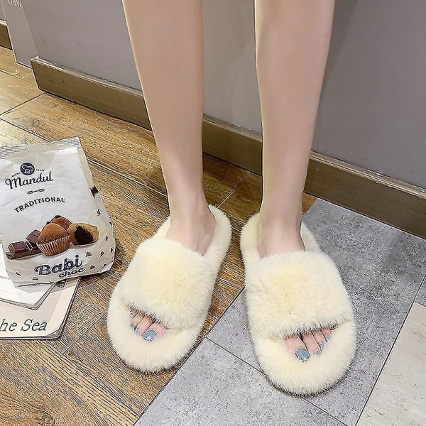 Talvi Naiset Koti Turkis Tossut Muoti Tekoturkis Lämpimät Kengät Naiset Slip On Flats Nainen Etusivu 38