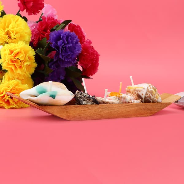Båt Conch Duftlys Sett for Stresslindring Aromaterapi Avslapning