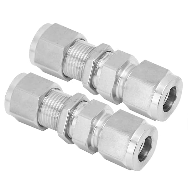 2 STK 316 Rustfrit Stål Kompressionsmuffe Dobbelt Ferrule Fitting Tilbehør 10mm