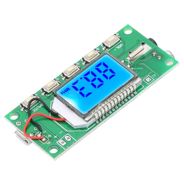 FM-sendermodul Digital Stereo Frekvensmodulation LCD-skærm 87-108MHz 3-5V