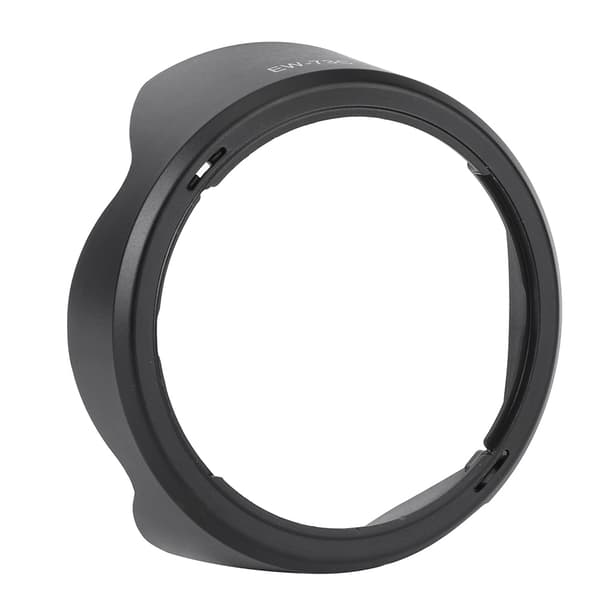 EW‑73C Sort Kamera Mount Objektivhætte i Plastik til EF‑S 10‑18mm f/4.5‑5.6 Kameraobjektiv