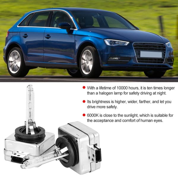 35W 6000K HID Xenon Lyspærer D1S Erstatning