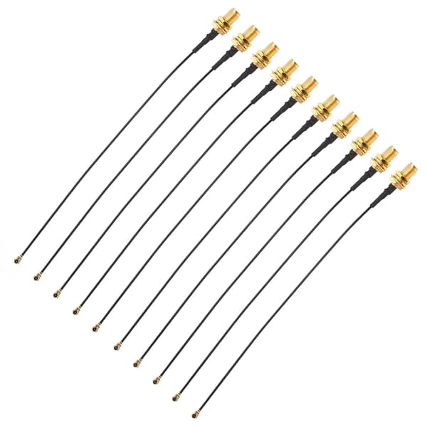 10 stk. RF-adapter Pigtail-kabel IPEX til SMA UFL Antenne Feeder 15 cm Bow-kabel til ansigtsgenkendelsesmodul