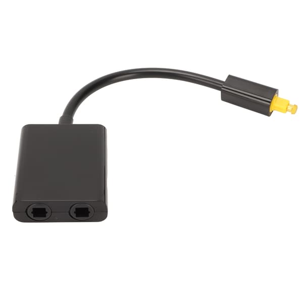 1x2 Digital Optisk Audio Splitter Fiber Optisk Kabel til DVD CD Afspiller Computer Forstærker Sort