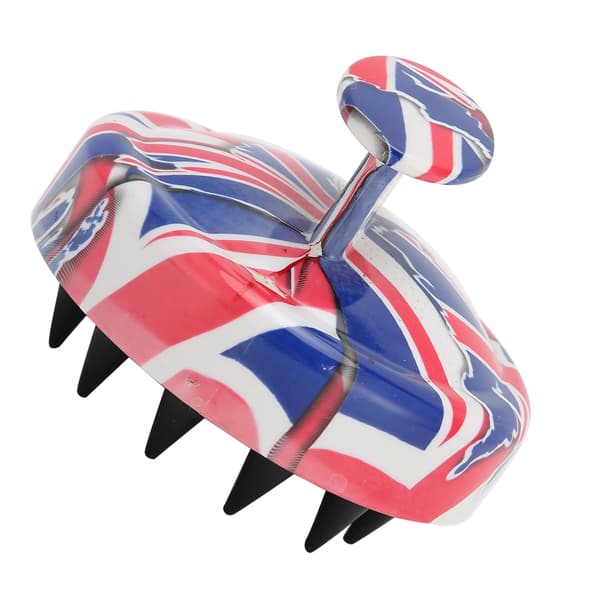 Silikon sjampobørste hodebunnspeeling myk hodebunnsbørste dusjbørste med britisk flaggmønster