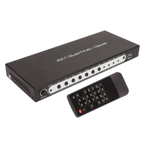 HDMI 4x1 Quad Multi Viewer Switcher 4 in 1 Out 100-240V EU-kontakt